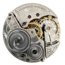 Antique 16s 1914 Elgin 15j Mechanical Open Face Pocket Watch Movement 313 USA