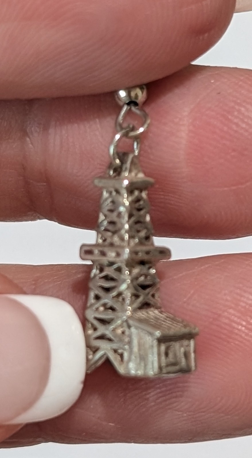 Vintage Solid Sterling Silver 3D Lighthouse 1.5" … - image 2