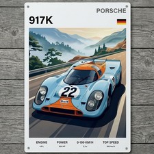 Gulf Racing 8 x 12 Novelty Metal Sign Made In USA New