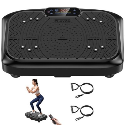 Vibration Plate Exercise Machine 450 Lbs Capacity 199 Speeds Soft Black Taevno