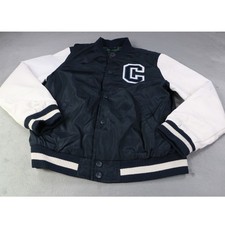 Primark Varsity Jacket Youth Size 10-11 Years Navy/White Letterman Bomber Coat