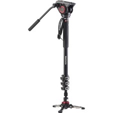 Manfrotto MVMXPRO500US XPRO Monopod 4-Section Aluminum  Fluid Video Head