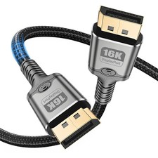 Critin 16K DisplayPort Cable 2.1, [VESA Certified] DP Cord 6.6FT, Black 