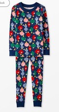Hanna Andersson Boys Shiny Bright Ornaments Multicolored Pajama Set Size 3T