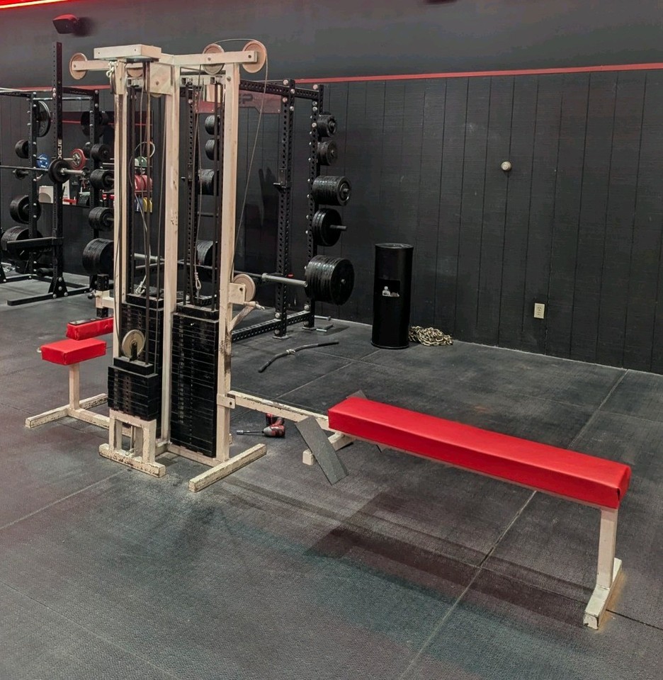 4 Station Cable Stack Machine (Lat Pd, Low Row, Dual Tricep Stacks) | eBay