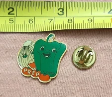 Vintage Golden Corral Prep Green Bell Pepper Onion Employee Jacket Lapel Pin