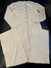 ZARA DENIM  JUMPSUIT BEIGE SIZE S