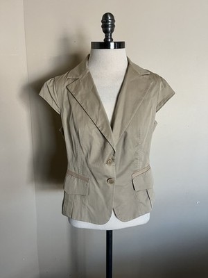 New York & Co. Beige Camel Color 2 Button Closure Blazer Size 10 Business Wear