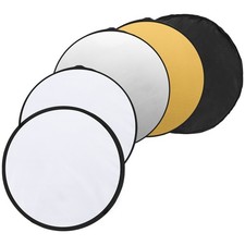 2Pcs 12"/30cm Reflector Photography 5 in 1 Collapsible with Bag Multicolor