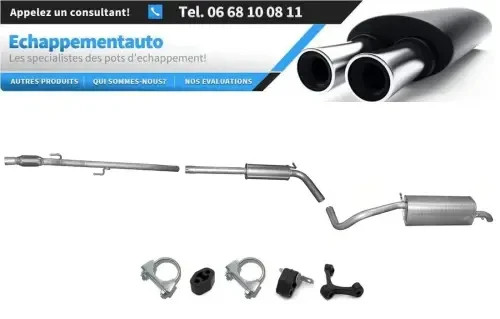 Échappement pour Skoda Fabia II break 1.2 TSI pot de détente homologué CE