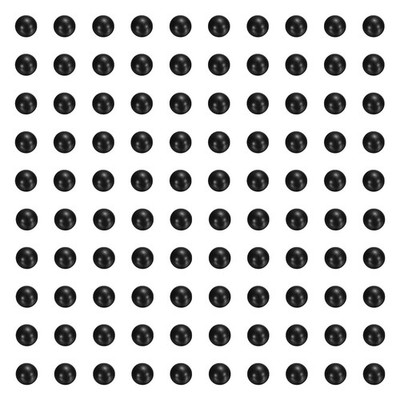 100pcs PP Plastic Bearing Balls G2 1/4''(6.35mm) Solid Plastic Balls, Black