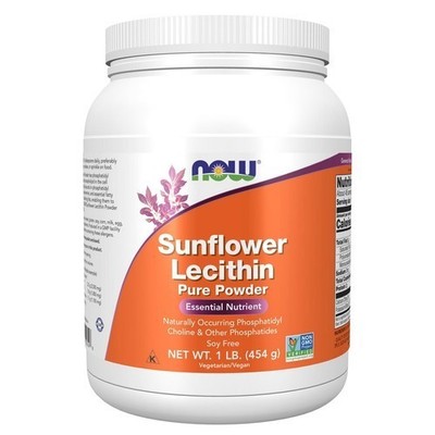 NOW Foods Sonnenblumenlecithin reines Pulver 1 IB essentieller Nährstoff Zellgesundheit *