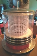 SOLAR LITHIUM Dock Boat Warning LIGHT Waterproof Constant on or Flash RED