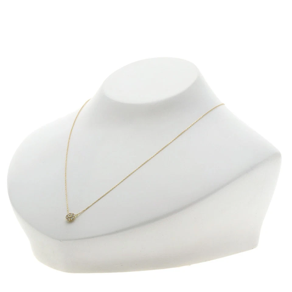 Collar de diamantes con flores Ponte Vecchio oro amarillo K10 damas [usado] Foto 4 de 4