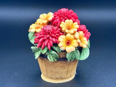 Lord Byron's Harmony Kingdom Floral Pot Trinket Box Keepsake Figurine New