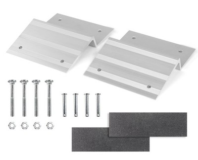 Aluminum Ramp Top Kit set fits fits for 2x8 In Boards hardware Silver