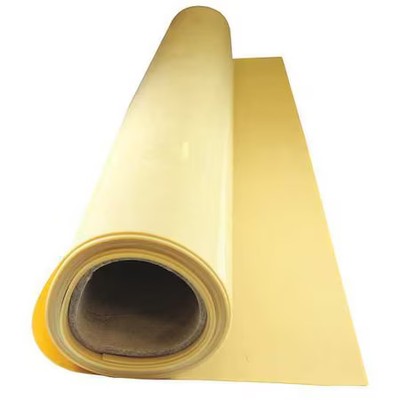 Rubber Roll, Gum, 3/16 In. Thick, 5 Ft., 40A,  Bulk-Rs-Nat40-282