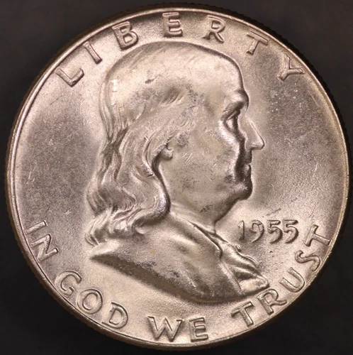 1955  FRANKLIN HALF DOLLAR FRESH FROM ORIGINAL COLLECTION-LOT BB-900