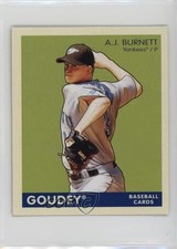 2009 Upper Deck Goudey Mini Blue Back AJ Burnett #129 0t2