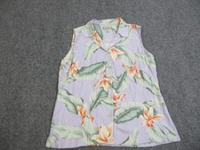 Tommy Bahama Shirt Womens Medium Purple Silk ...