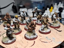 German Winter Fallschimjager and Waffen SS 28mm painted ww2 bolt action 10pcs