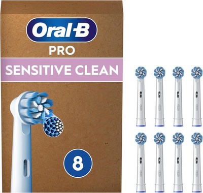 Oral-B Pro Sensitive Clean Ersatzköpfe 8 Stück Zahnbürstenaufsatz Weiss