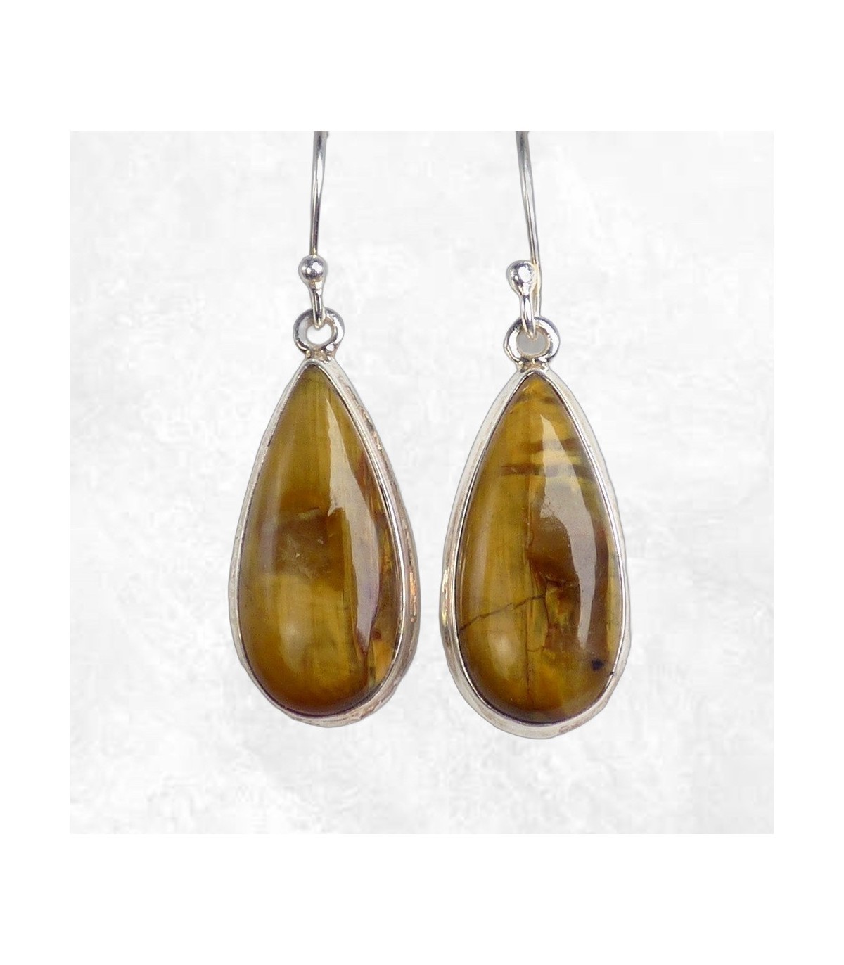 Boucles d'oreilles en Nellite forme goutte WL53 anti-allergie légères pour femmes