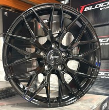 19" BMW 1 SERIES F20 F21 VELOCITY VF1 FLOW FORMED GLOSS BLACK 8.5J ALLOYS X4