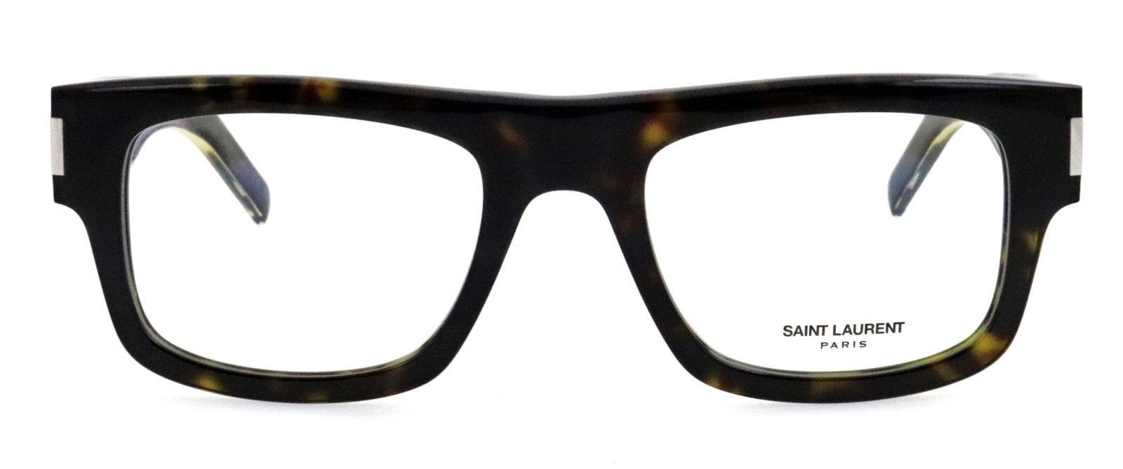 New SAINT LAURENT SL574 002 52mm Thick Havana Eyeglasses Frame Italy Unisex