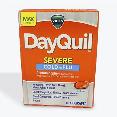 Dayquil Severe Cold And Flu Liquicaps 16 Count By Vicks