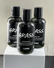 Lot Of 3* NEW LUSH ‘GRASS’ Shower Gel 100 ml Vegan Shower Gel 3.3 fl oz 100g