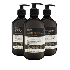 Baylis & Harding Goodness Hand Wash 500ml – Oud, Cedar & Amber Scent – Pack of 3
