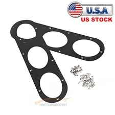 2pcs Aluminum Rear Bumper Race Air Diversion Diffuser Panel Kit Black Universal