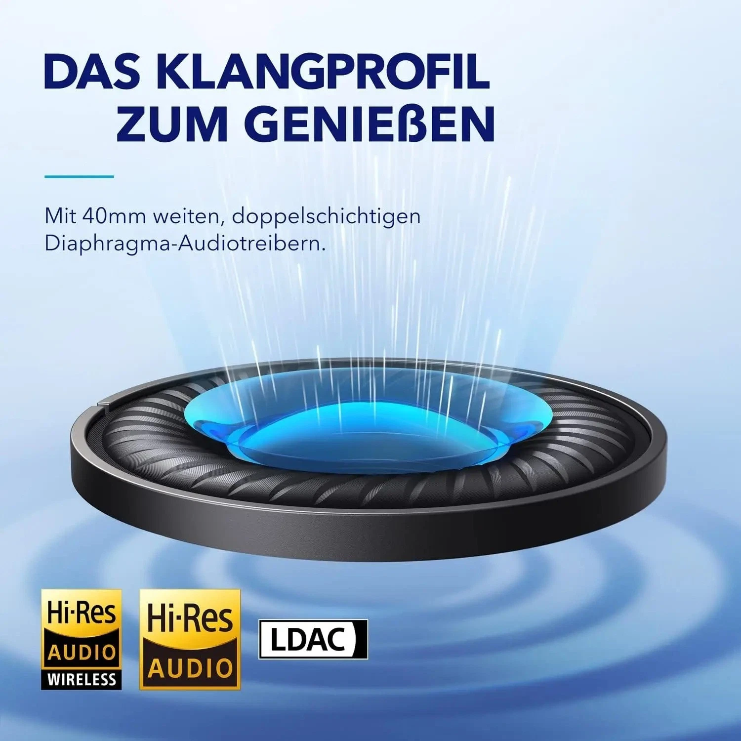 Soundcore Anker Space Q45 Bluetooth Kopfhörer 50 Std. Wiedergabe App Steuerung - Bild 4 von 7