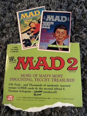 1992 MAD Magazine Trading Cards - MAD Series 2 Green Box - Lime Rock