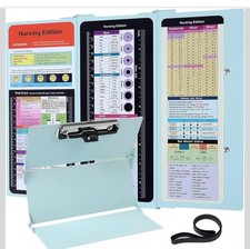 Nursing Clipboard Foldable Pocket Size - Edition Cheat Sheets Aluminum