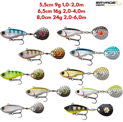 Savage Gear FAT TAIL SPIN Köder Barsch Hecht Forelle 5,5cm/9g 6,5cm/16g 8cm/24g