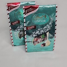 Lindt LINDOR Large 12.7 OZ 2 peppermint flavors white and milk chocolate cookie