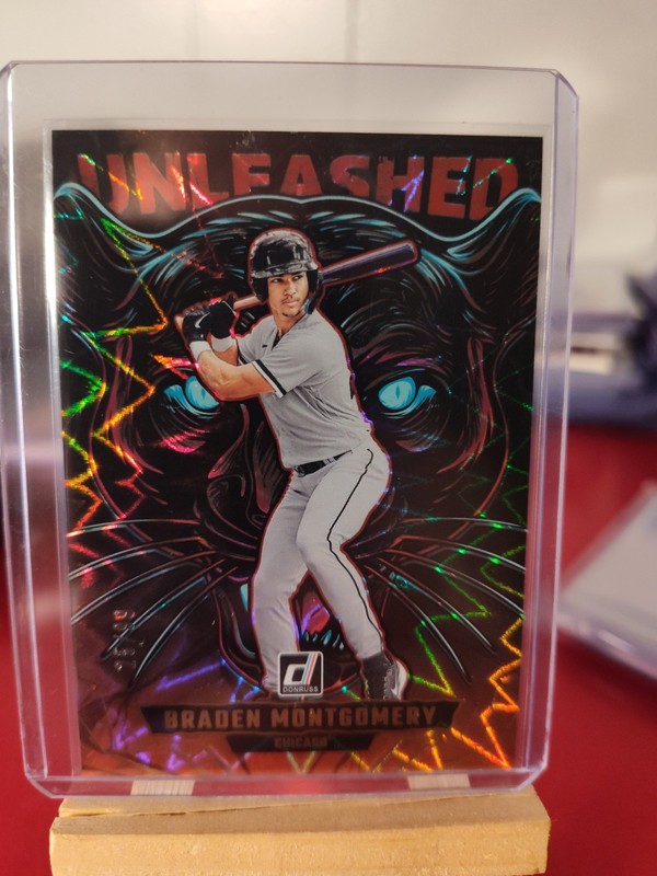 2025 Panini Donruss - Unleashed Braden Montgomery #17 Red Xplosion /99 (RC)