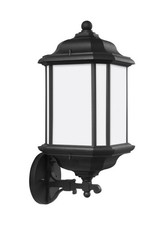 Generation Lighting 84532-12 One 84532-12-One Light Outdoor Wall Lantern, Black