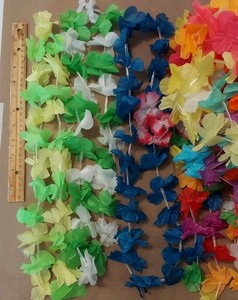 35 Hawaiian Leis Decorations for Luau Party Decor Tropical Beach Birthday Tiki