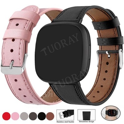 Leder Armband für Fitbit Versa 4/ Versa 3 Sense/ Sense 2 Ersatz Band Smartwatch
