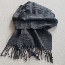 Merona Gray Scarf 100% Cashmere Unisex Winter Cozy Luxury Old Money NWT