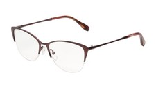 BCBG BAR302 CatEye Semi-Rimless Designer Reading Glasses Red Tortoise Crimson 54
