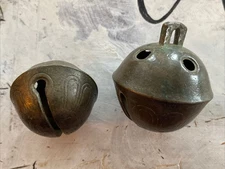 Antique Petal Design Crotal Sleigh Bells (2x Bundle) ~THICK & HEAVY~ Fast Ship!