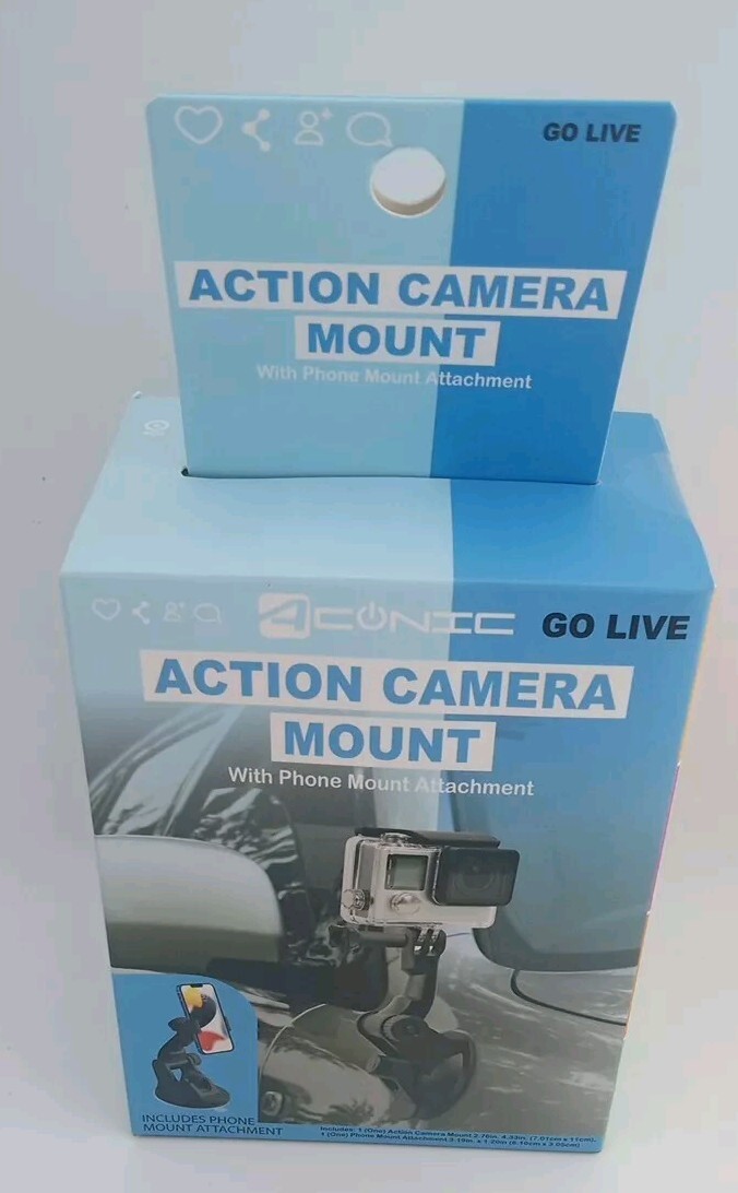 Black Brand New Action Camera Mount with Phone Attachment  -image