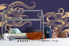 3D Octopus Tentacles Wallpaper Wall Mural Removable Self-adhesive Sticker5969