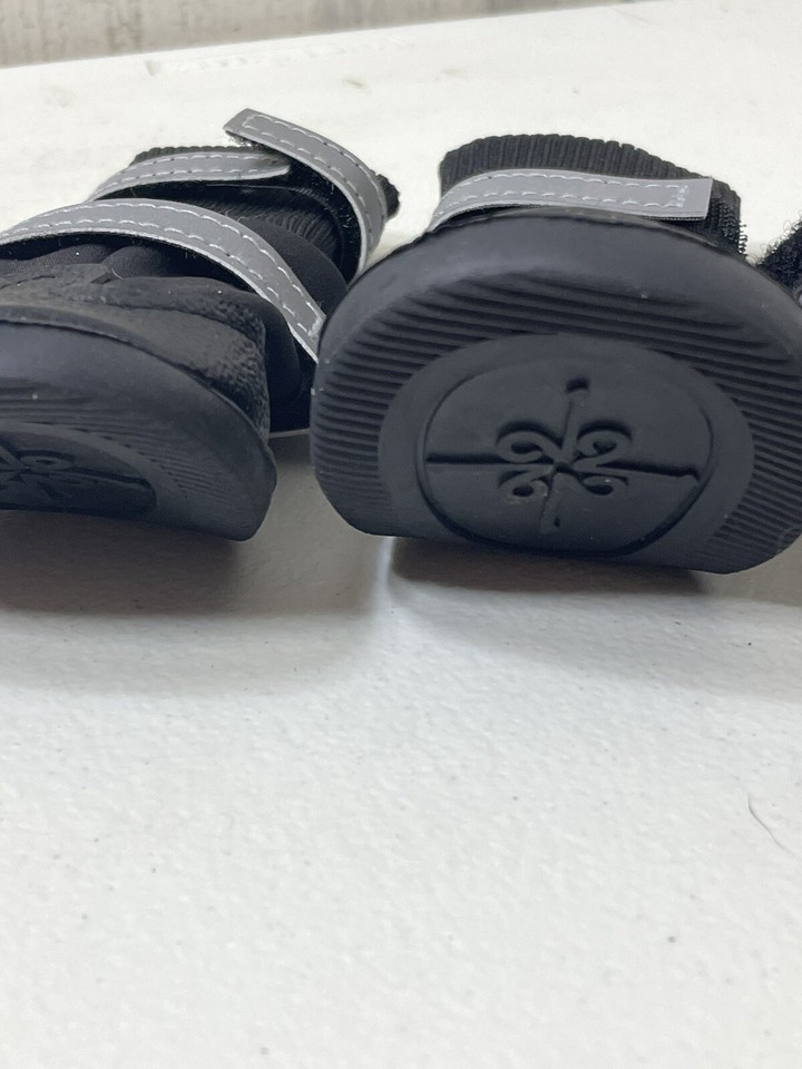 All Weather Black Dog Paw Shoes Boots Reflective Good2Go Medium