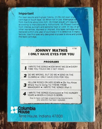 Johnny Mathis I Only Have Eyes For You 8-Track Tape SEALED! with Ooh What We Do! - Picture 2 of 4