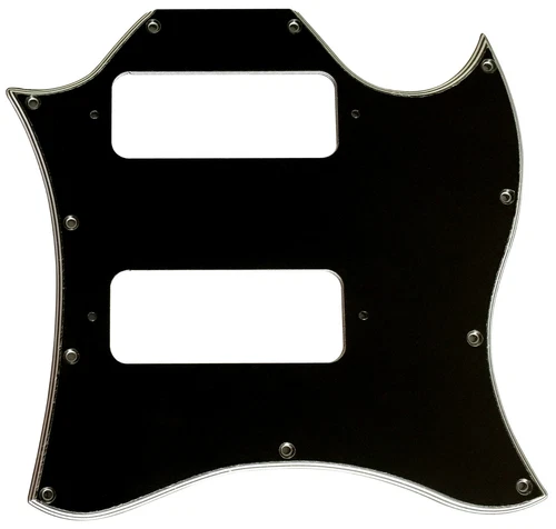For Gibson US SG P90 Without Birdge Hole Drill Guitar Pickguard 5 Ply Black